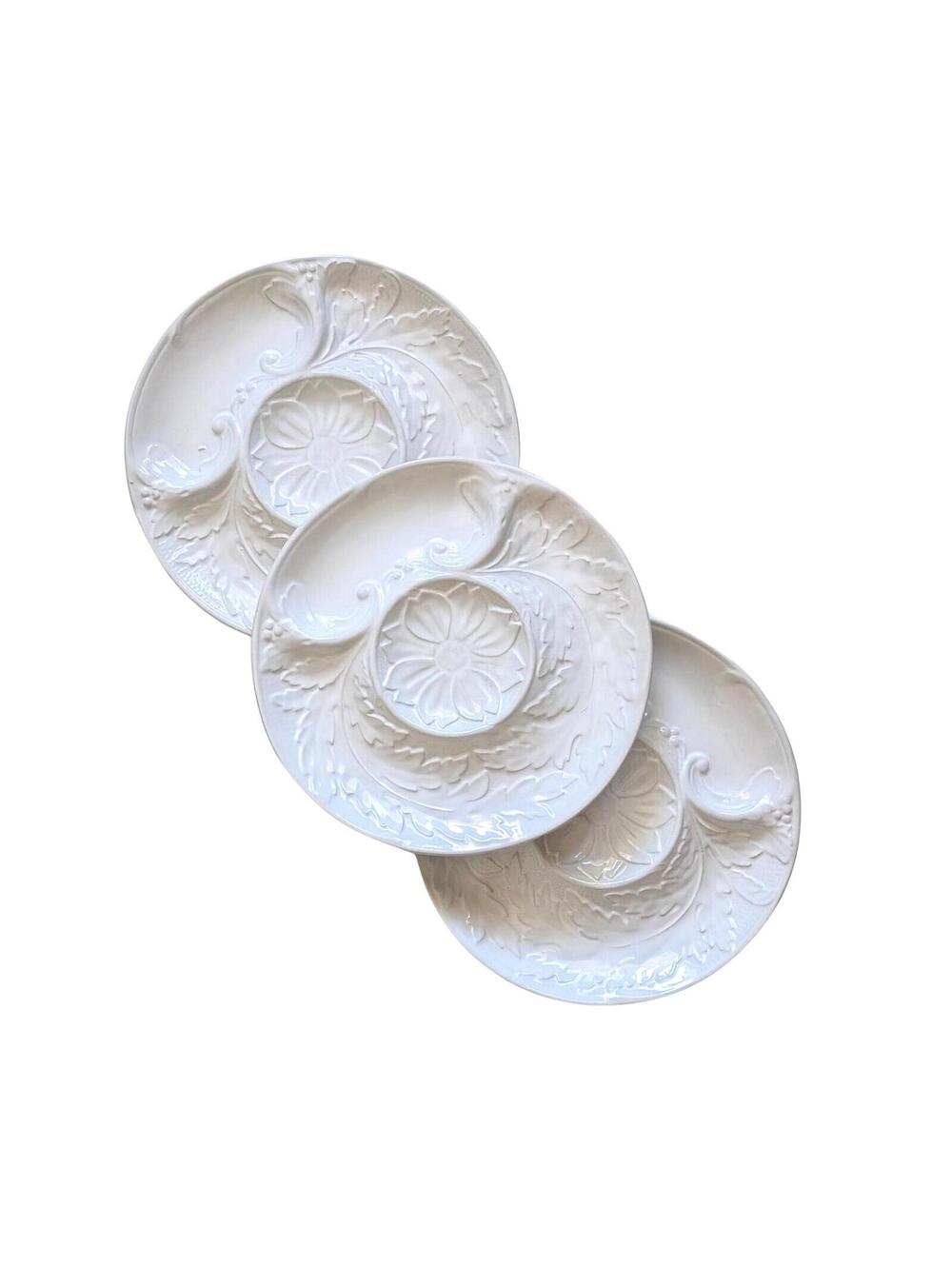Vintage Portugese Earthenware Artichoke Plates - Set of 3